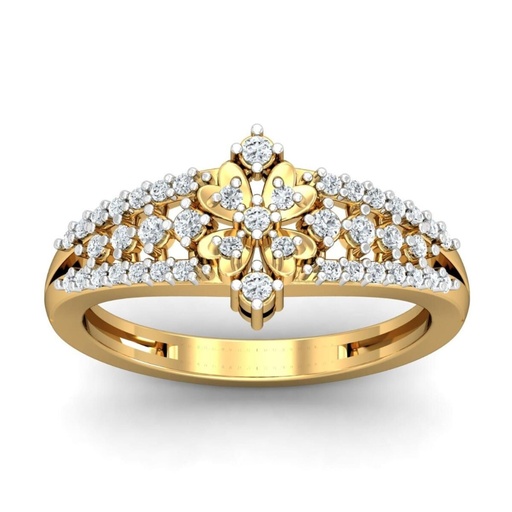 Round Cut Diamond Unique Style Engagement Ring for Women