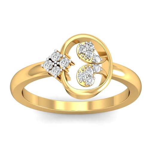 Round Cut Diamond Unique Style Birthday Gift Ring For Women