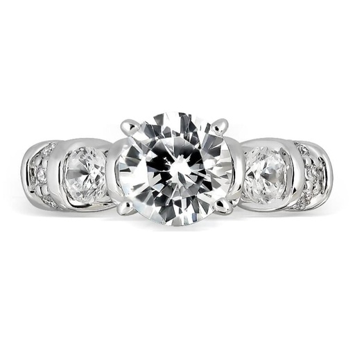 Round Cut Diamond Unique Style Engagement Ring for Women