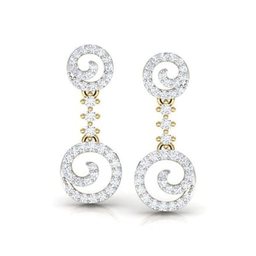 Round Cut Diamond Drop Dangle Big Earrings For Women