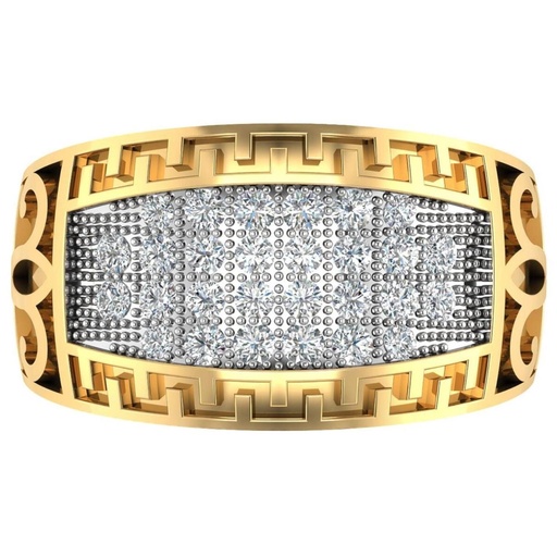 Round Cut Diamond Unique Engagement Ring for Men