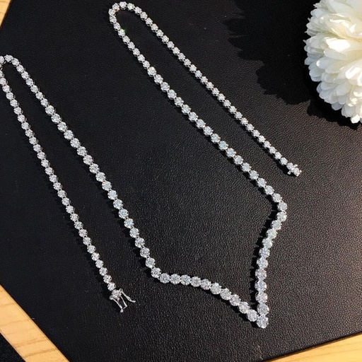 Luxury Diamonds V Shape Necklace 