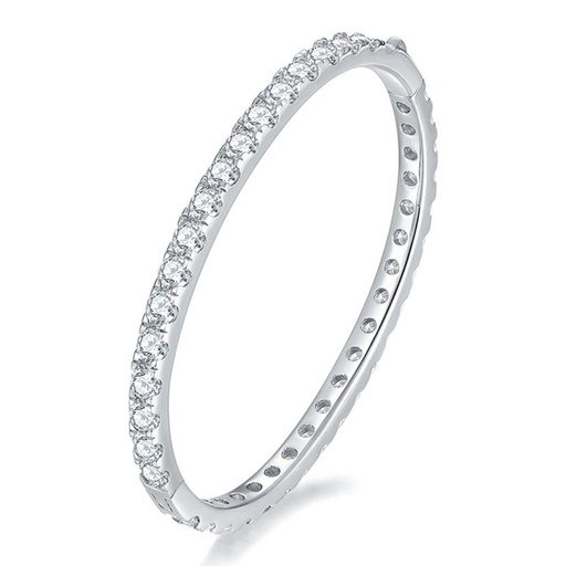 Luxury Bangles 18K White Gold Plated Silver
