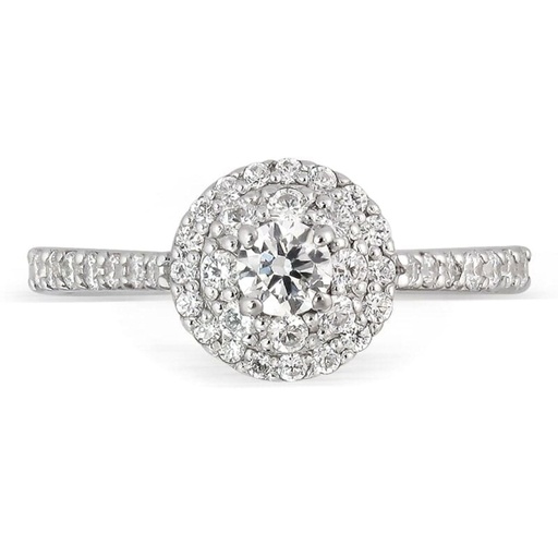 Round Halo Diamond  Engagement Ring For Women