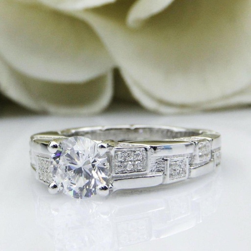Round Diamond Engagement Ring for Women Ring