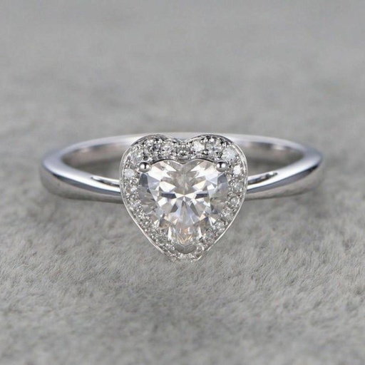 Heart Diamond Engagement Ring for Women
