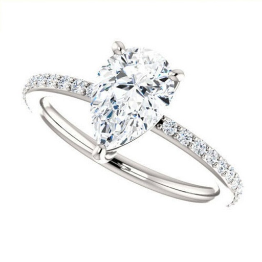 Pear Diamond Engagement Ring for Women