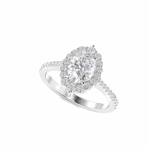 Oval Cut Stone Engagement Ring for Women