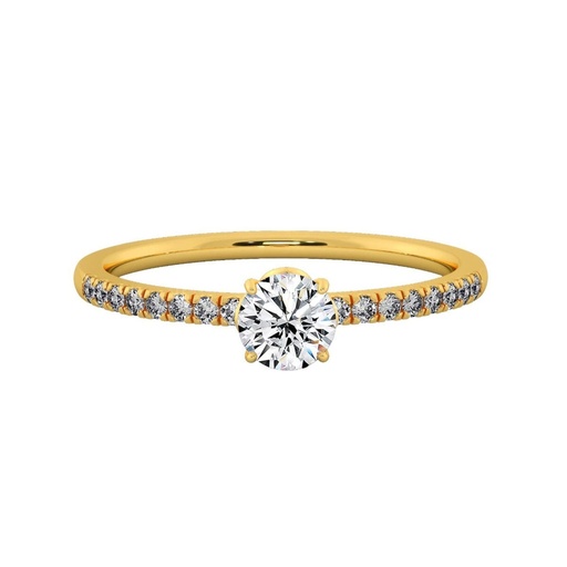 Round Cut Stone Engagement Ring for Women