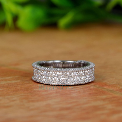  Round Diamond Band Engagement Ring for Women