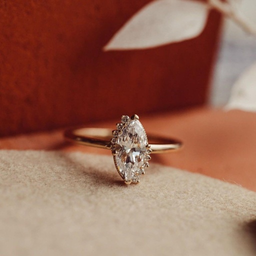 Marquise Cut Diamond Unique Style Engagement Ring for Women