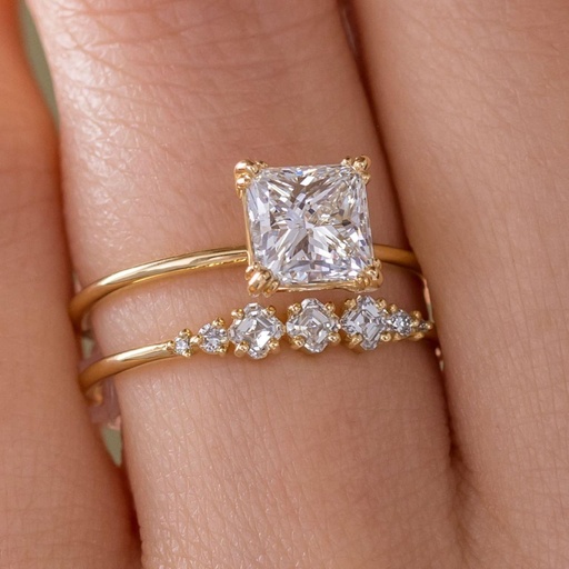 Princess Diamond Unique Bridal Ring for Women
