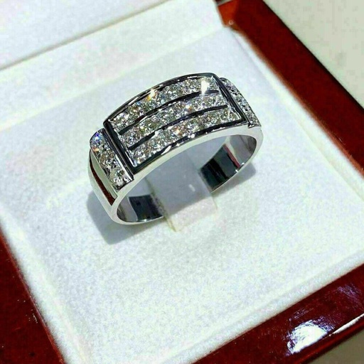Round Cut Stone Engagement For Men