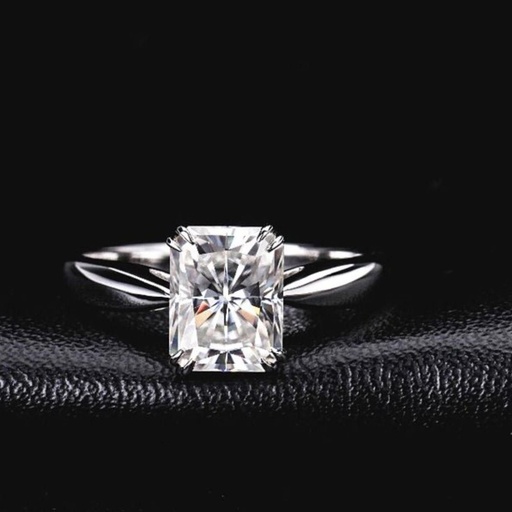 Radiant Diamond Solitaire Engagement Ring for Women