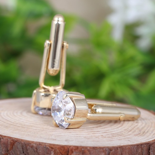 Cushion Cut Stone Cufflinks for Men