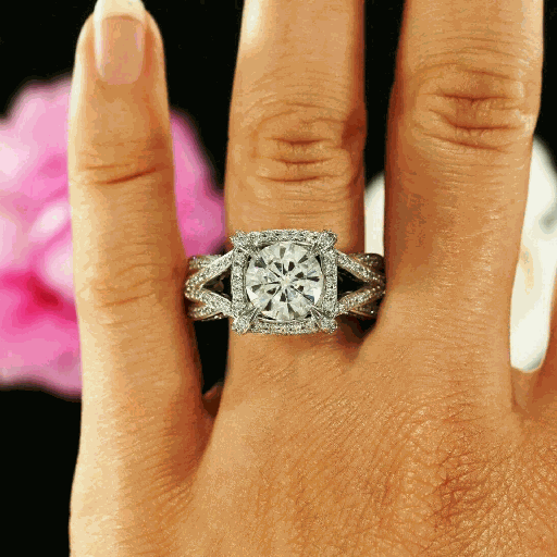 Round Diamond Engagement Ring For Women