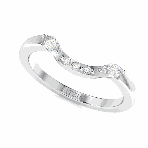 Marquise Diamond Fancy Band Engagement Ring for Women