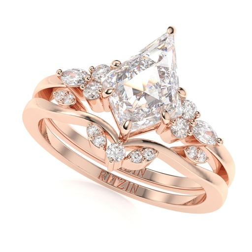 Kite Shape Diamond Bridal Set for Women