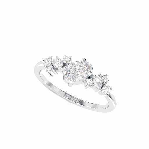 Oval Diamond Engagement Ring for Women