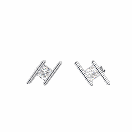 Princess Diamond Earrings For Women