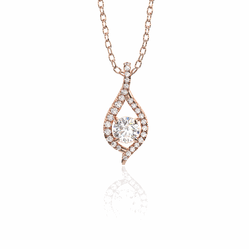 Round Diamond Pendant For Women