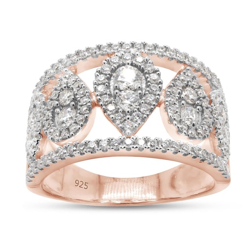 Round Cut Diamond Unique Eternity Wedding Band For Women