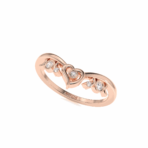 Round Diamond Band Engagement Band for Women