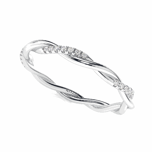 Round Diamond Band Engagement Ring for Women