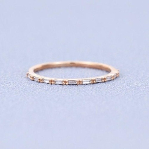 Baguette Shape Unique wedding band women Rose gold wedding band vintage Stacking Matching bridal ring promise ring