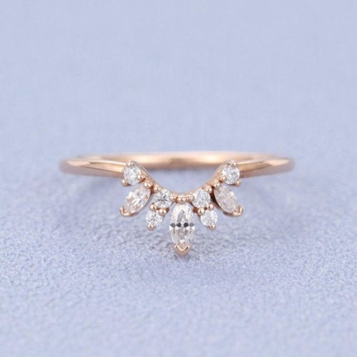 Marquise Diamond exclusive moissanite rose gold unique Elegant Vintage Stackable Silver engagement wedding Jewellery Promise ring for Women
