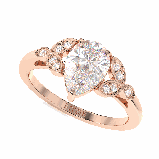 Pear Shape Diamond Engagement Ring for Women