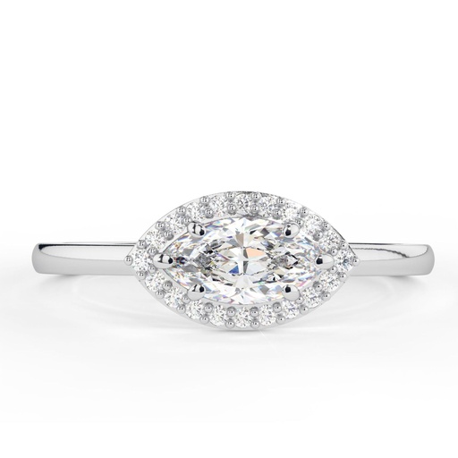2.00 CT Marquise cut Diamond Halo Engagement Ring for Women