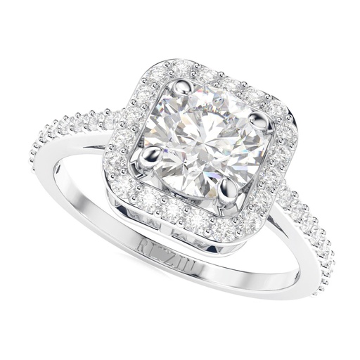  2.00CT Round Cut Halo Diamond Engagement Ring For Women