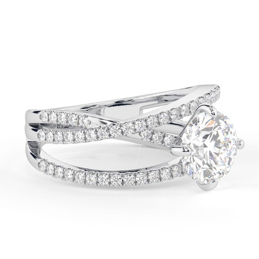 1.50CTRound Cut diamond  Criss Cross Anniversary Ring for Women