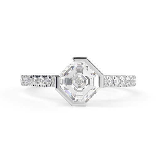 1.50CTAsscher Diamond Compass Shape   Engagement Ring For Women