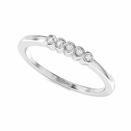 Round Diamond Band Engagement Ring for Women