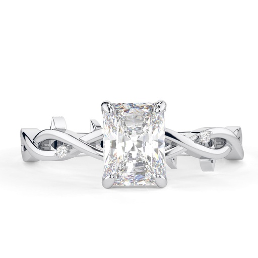 Radiant Cut Diamond Twisted Anniversary Ring for Women