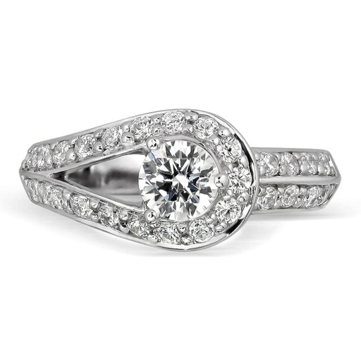 Round Cut Diamond Unique Style Anniversary Ring for Women 