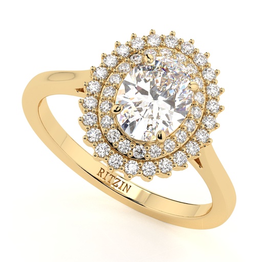 Oval Cut Diamond Double Halo Engagement Ring for Women