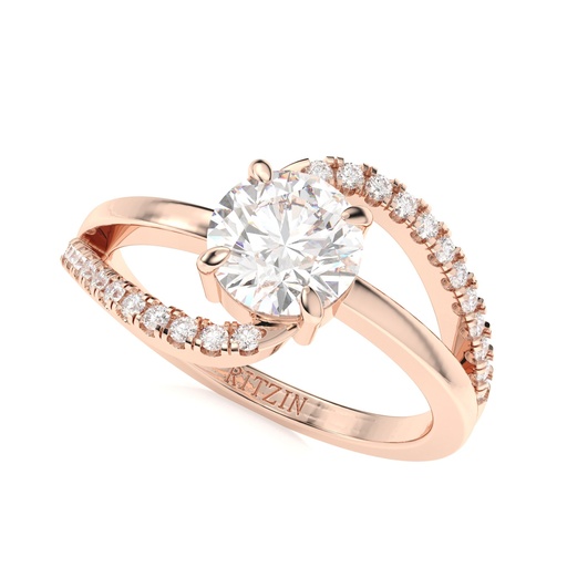 Round Cut Diamond Twisted Style Anniversary Ring for Women