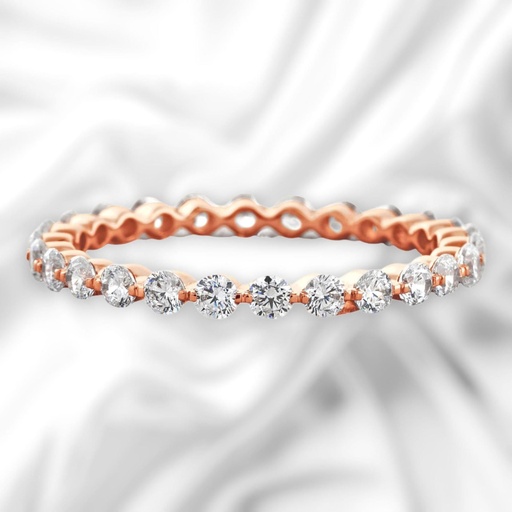 Round Cut Diamond Full Eternity Wedding Band For Women