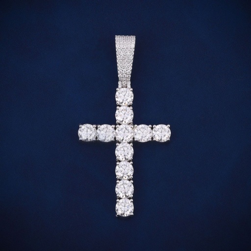 Tennis cross hip hop diamond pendant d color vvs clarity