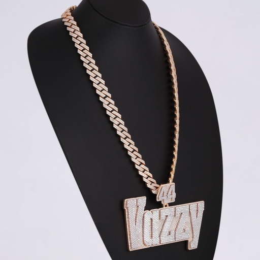 Hip Hop Diamond Chain Pendant 14KT Gold With Diamond Chain Pendant VVS Clarity Diamond Jewelry Name Plate Diamond Chain Pendant