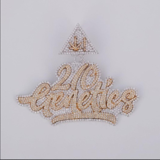 Newly added this hip hop 14 kt gold diamond pendant in lab grown diamonds with vvs clarity diamonds