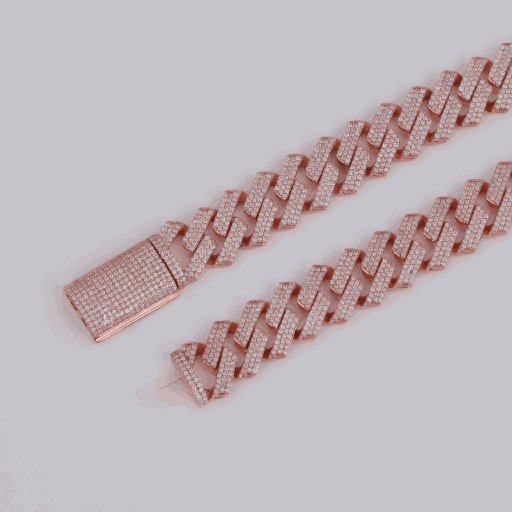 22 inch 18 mm classic hip hop diamond cuban chain with vvs clarity for unisex