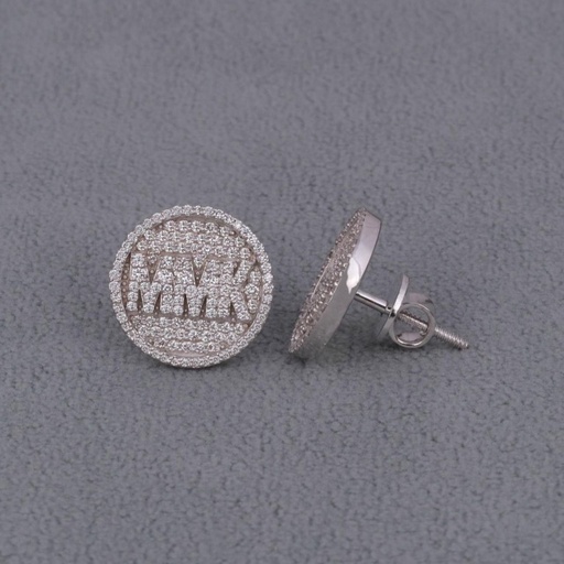 Custom unique daily wear earring for womens crafted in 14 kt white gold with labgrown diamonds