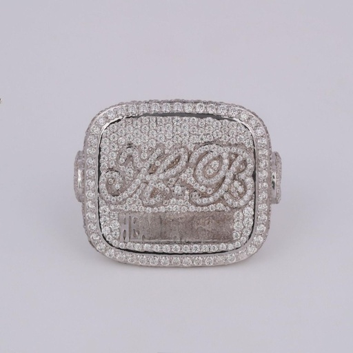 Stunning fine jewelry custom hip hop ring crafted in 14kt white gold with labgrown diamonds