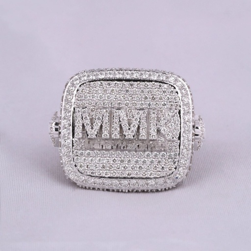 Unleash your jewelry game with our 14 kt white gold lab diamond hip hop ring with vvs clarity