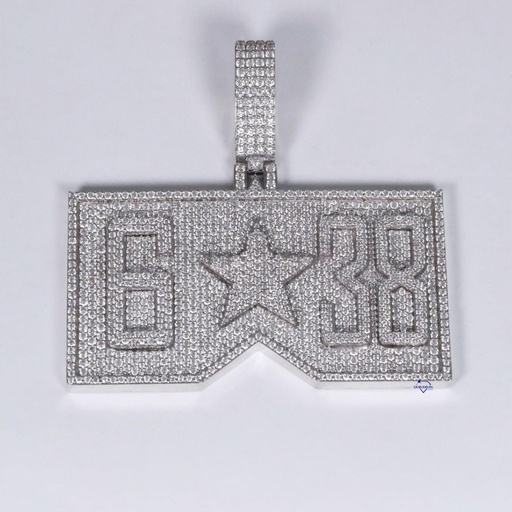 Shine Like a Star with 14 kt white gold lab grown diamond pendant for men with vvs clarity