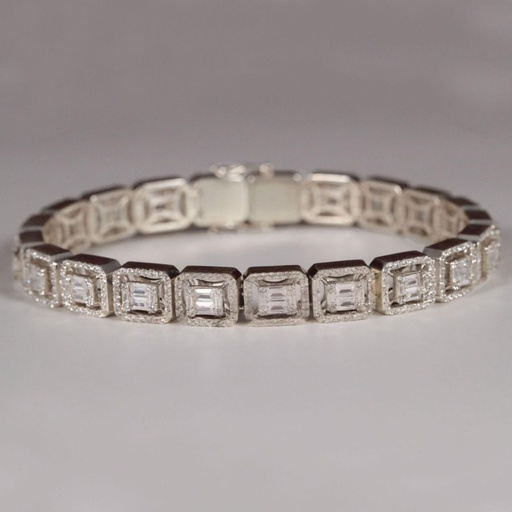 Indulge in our array of 14kt lab-grown diamond bracelets, each boasting enhanced VVS clarity for exquisite elegance and timeless allure